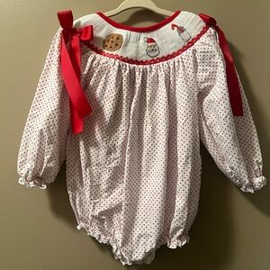 Little Bear Smocks 18 months Christmas bubble